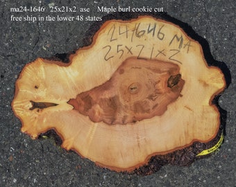 Maple slab | live edge | cookie cut | DIY | craft wood | Ma24-1646