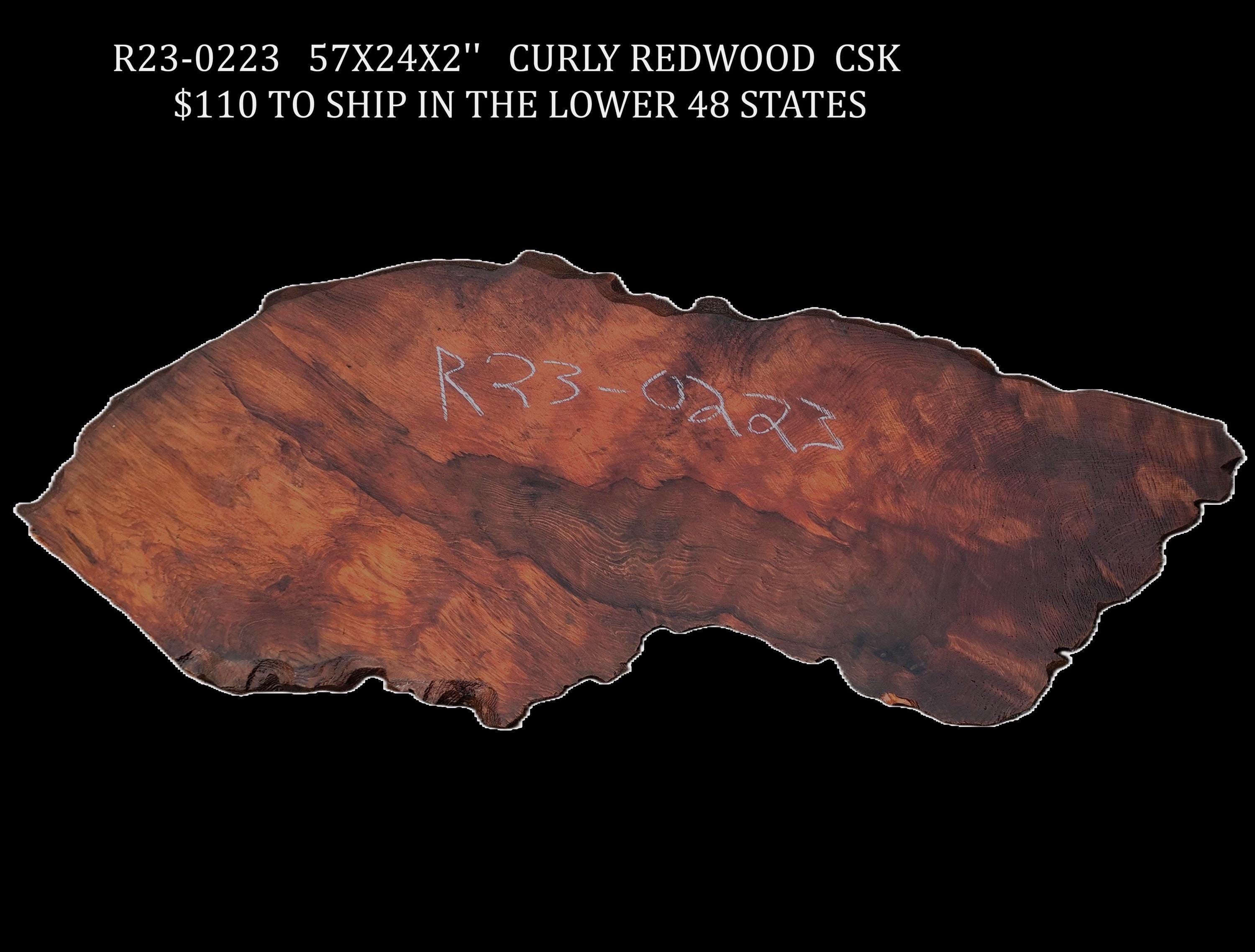 Goft R23 Curly Redwood Burl | DIY | River Table | Craft Wood | R23-0223 - Etsy ...