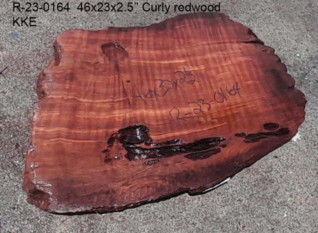 Goft R23 Curly Redwood | Epoxy River Table | DIY Crafts | Burl Table | R23-0164 ...