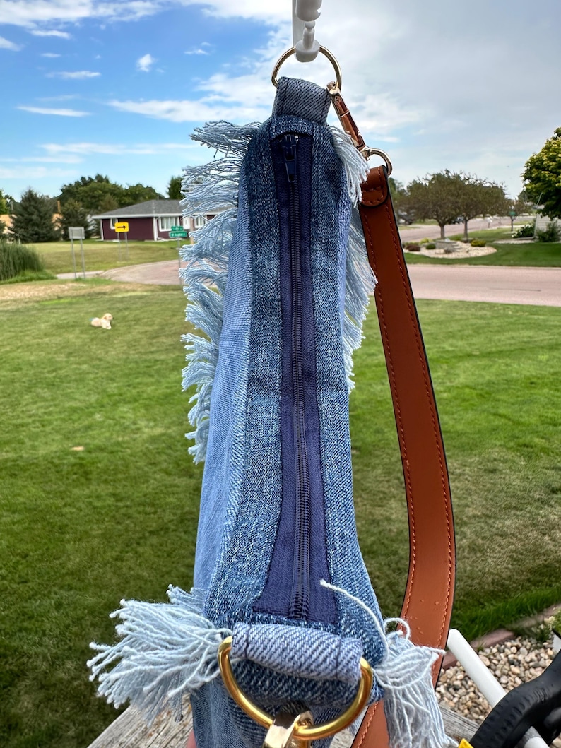 Upcycled Denim Shoulder Bag - Thumbnail 3
