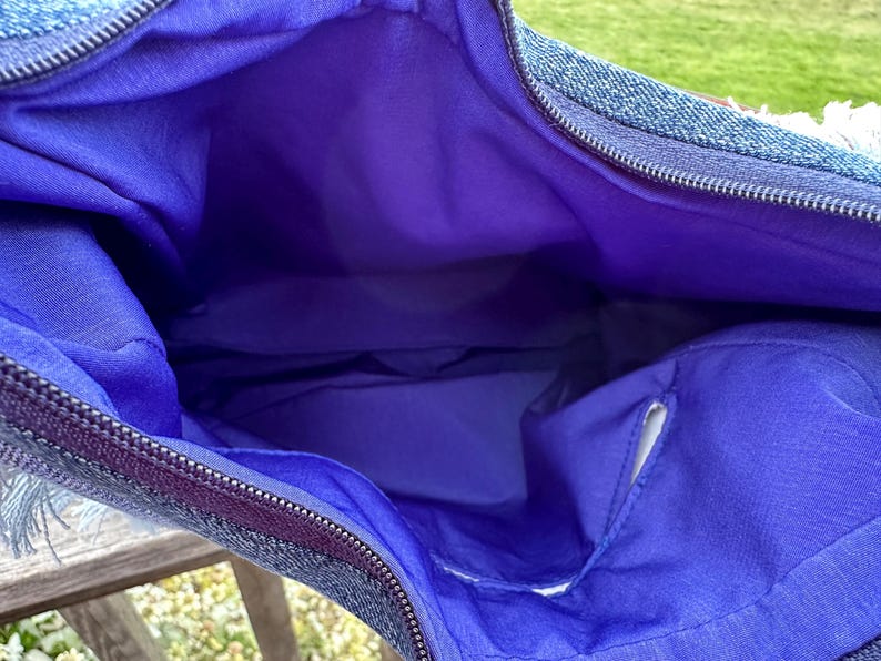 Upcycled Denim Shoulder Bag - Thumbnail 4