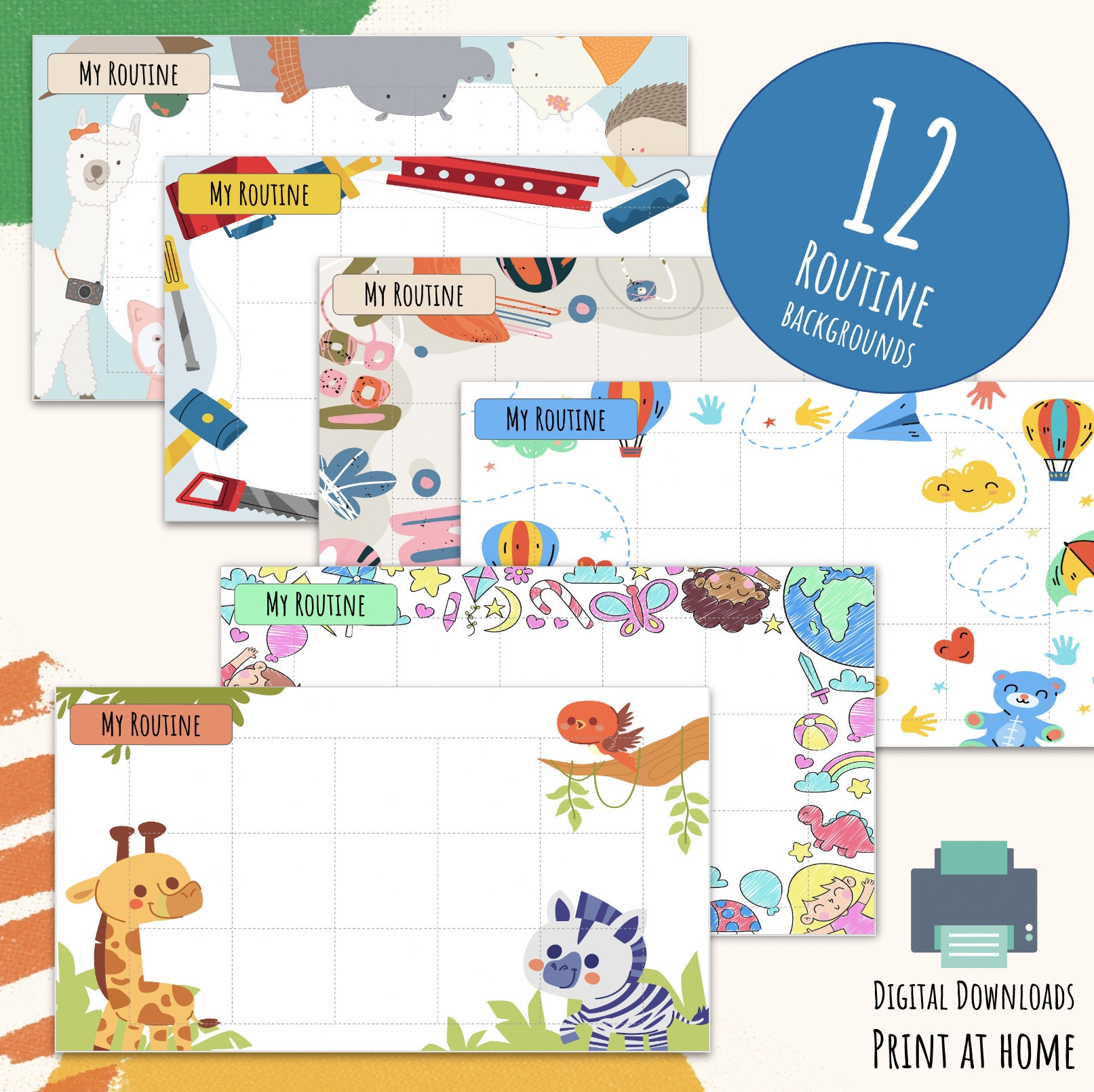 Kids Daily Routine Chart. Cut-out Activity Cards. Kids Activity Chart ...
