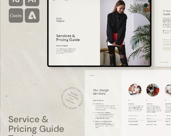 Service & Pricing Guide Template | InDesign, Illustrator, Canva, Adobe Express