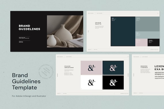 Professional Brand Guidelines Template  | Canva + Adobe Illustrator + InDesign