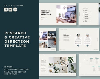 Professional Research and Creative Direction Template | Canva + Adobe Illustrator + InDesign