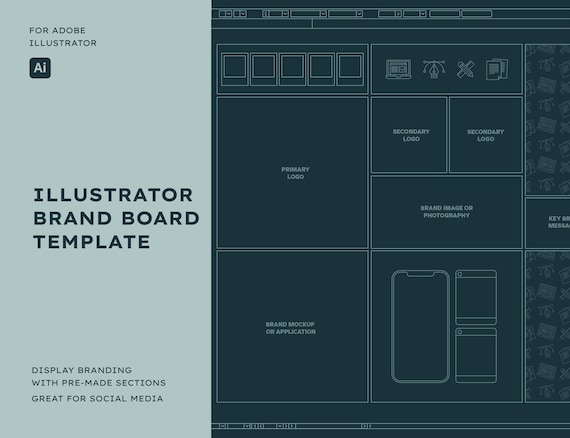 Illustrator Brand Board Template  |  Adobe Illustrator