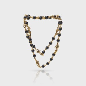 Vintage Graff 18kt Gold and Onyx Figural Necklace