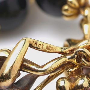 Vintage Graff 18kt Gold and Onyx Figural Necklace