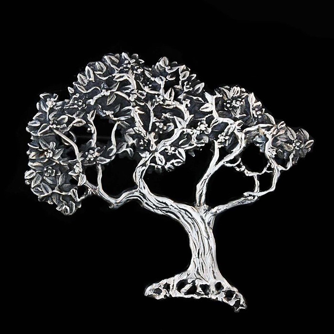 A vintage sterling silver tree brooch Etsy