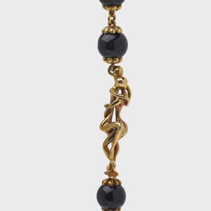 Vintage Graff 18kt Gold and Onyx Figural Necklace