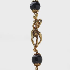 Vintage Graff 18kt Gold and Onyx Figural Necklace