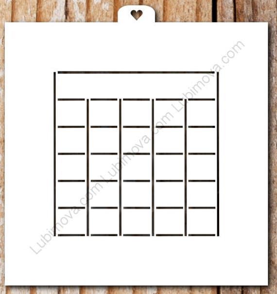 Cookie Stencil Calendar with a heart Sugar Cookie Etsy