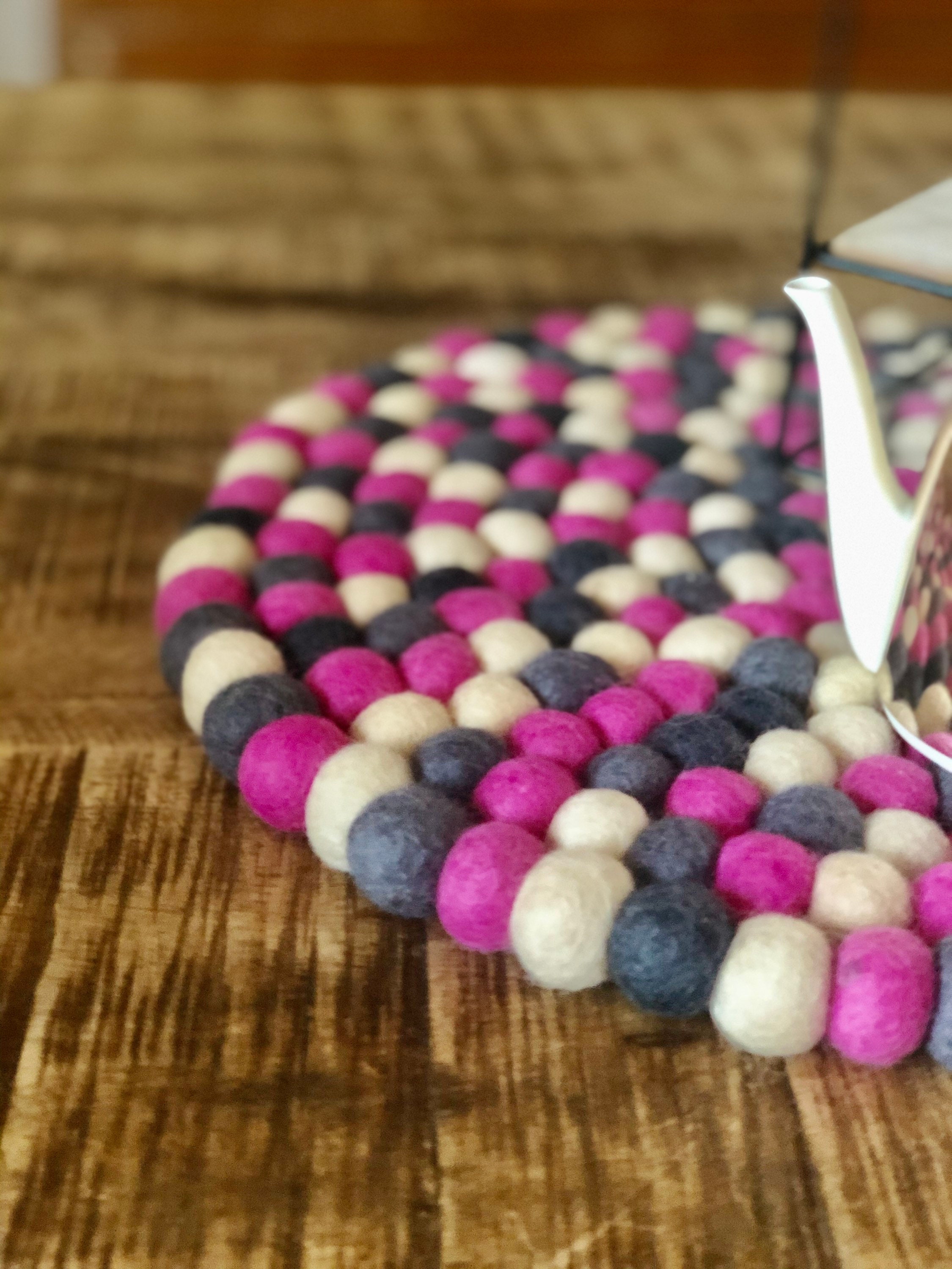 35 Cm Round Wool Felt coaster Pad Table Topseat Cushion Felt Ball