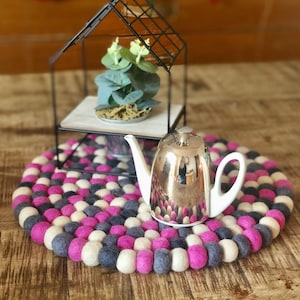 35 cm round wool felt &quot;coaster- pad - table top-seat cushion- felt ball-coaster-chair cushion- floor seat cushion&quot;