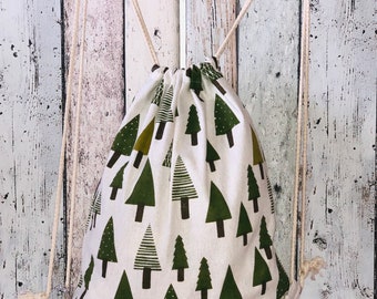 Backpack- Gym Bag- Christmas Tree - Bag- Bag- Cotton