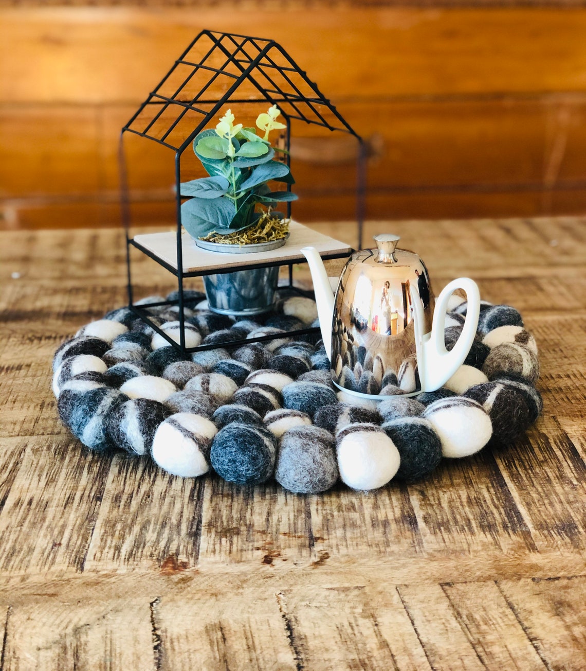 45 Cm Round Wool Felt coaster Pad Table Support Seat Cushion Felt Ball