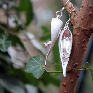 Single Heliconia Flower  Earrings