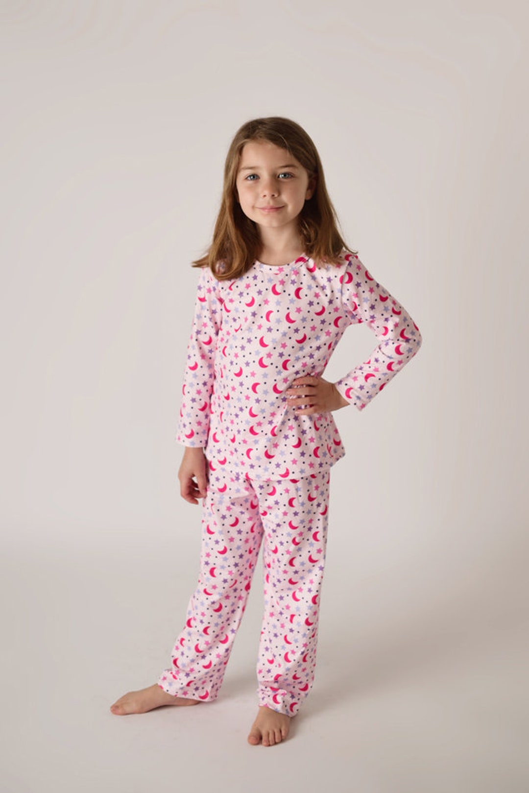 Ramadan & Eid Moon and Star Pajamas. Soft Fabric Girls Pink - Etsy