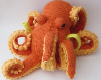 TeaCosyFolk's Octopus Tea Cosy Knitting Pattern to knit this amazing teapot cover that looks like an Octopus.