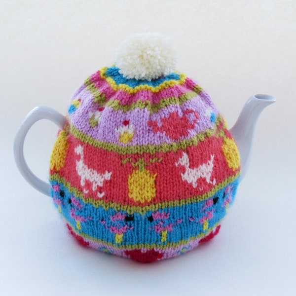 My Favourite Things Fair Isle Tea Cosy Knitting Pattern