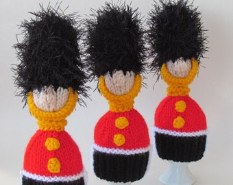 Queen's Guards Egg Cosies Knitting Pattern
