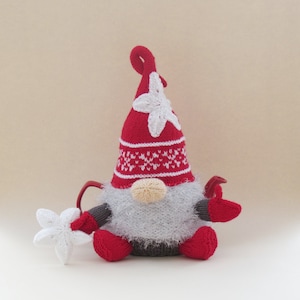 Christmas Gnome Tea Cosy Knitting Pattern to knit your own Nordic Gonk teapot cover