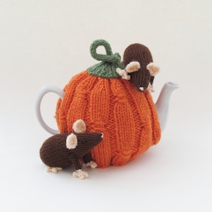 Harvest Pumpkin Tea Cosy Knitting Pattern
