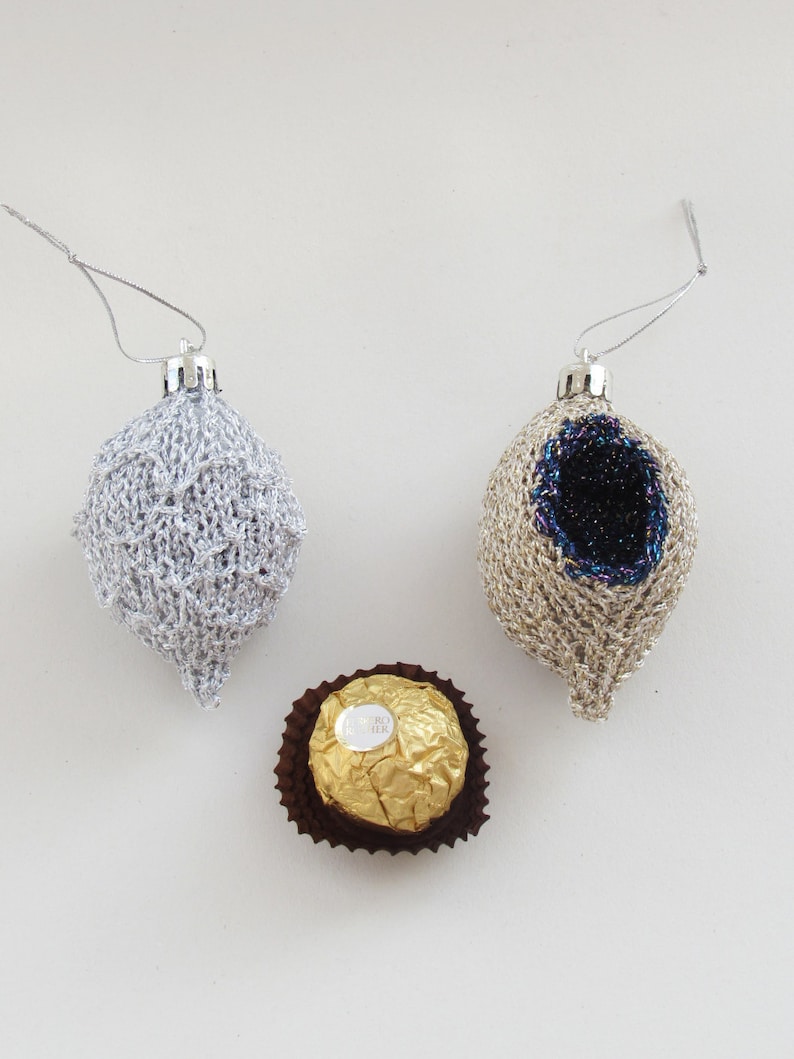 Ferrero Rocher Christmas Tree Baubles Knitting Pattern Etsy