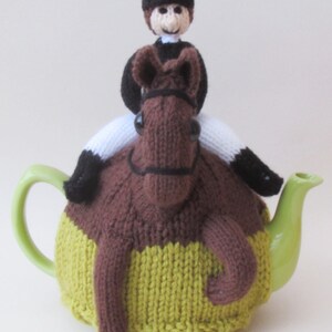 Dressage Horse and Rider Tea Cosy Knitting Pattern to knit this amazing equestrian teapot cover for horse lovers image 8