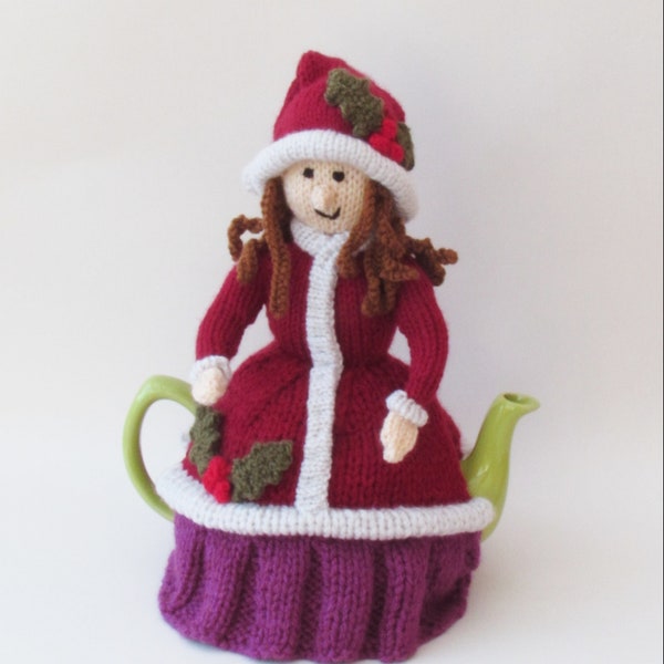 TeaCosyFolk's Victorian Ice Skater Tea Cosy Knitting Pattern to knit this wonderful skater inspired teapot cover