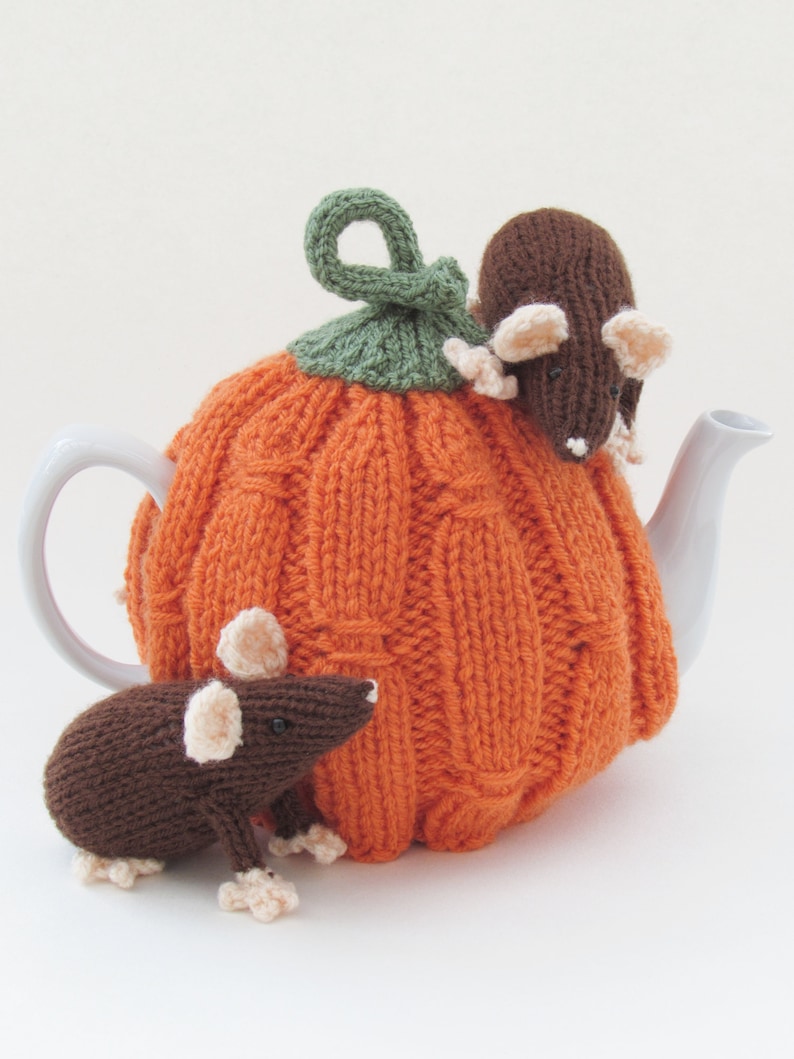 Harvest Pumpkin Tea Cosy Knitting Pattern image 5