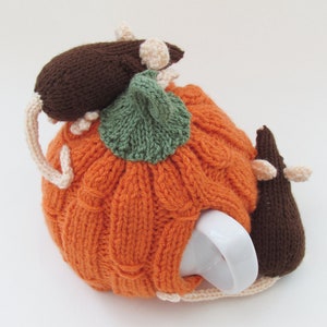 Harvest Pumpkin Tea Cosy Knitting Pattern image 3