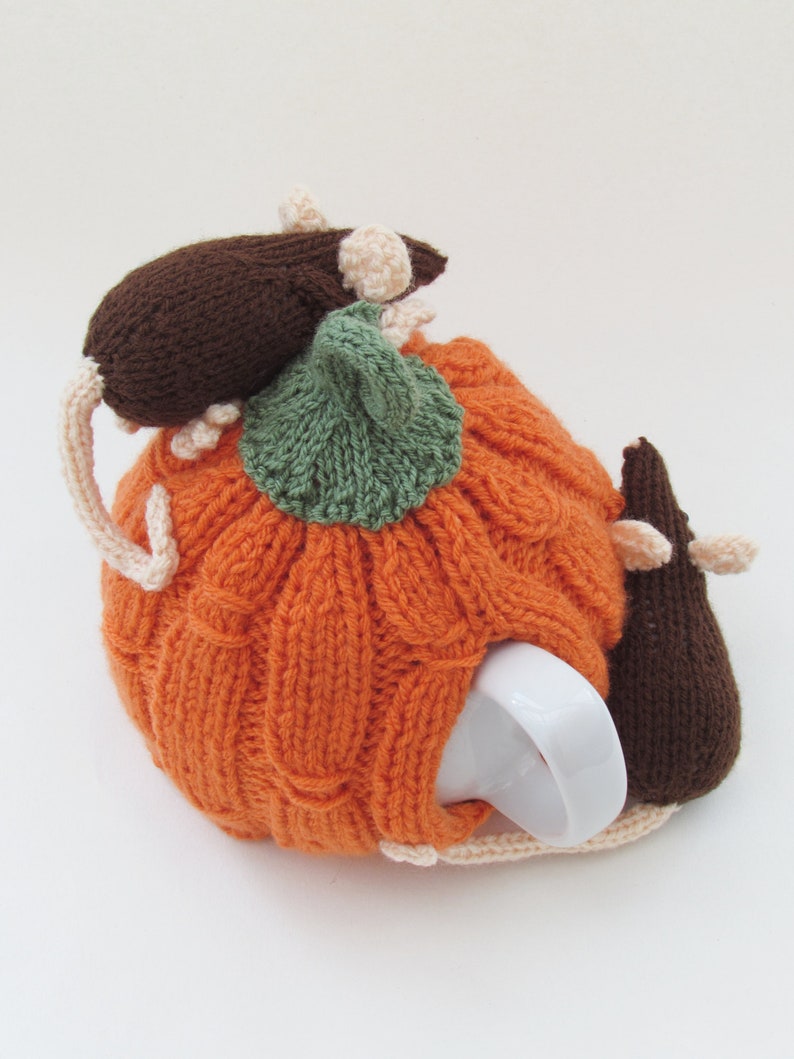 Harvest Pumpkin Tea Cosy Knitting Pattern image 3