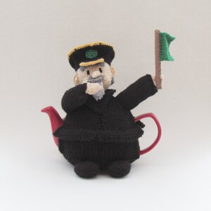 Train Guard Tea Cosy Knitting Pattern