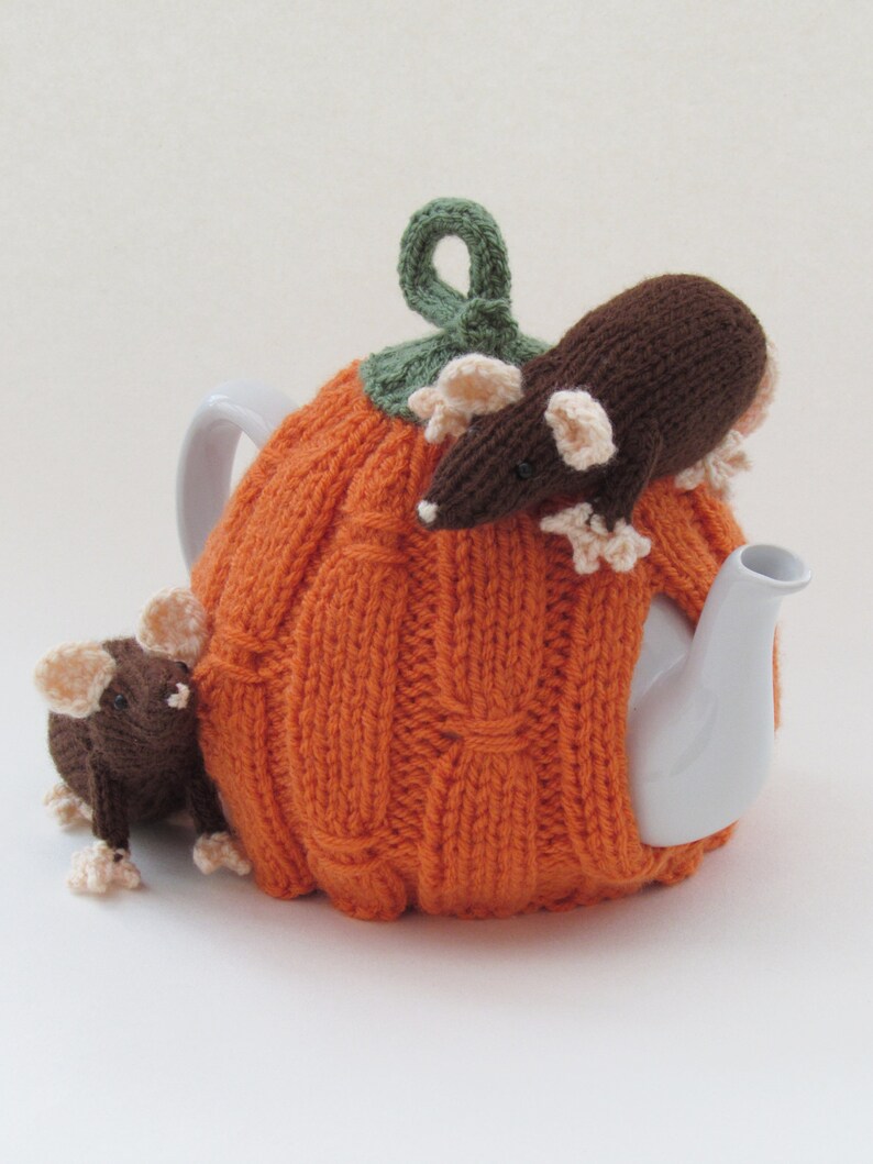 Harvest Pumpkin Tea Cosy Knitting Pattern image 8