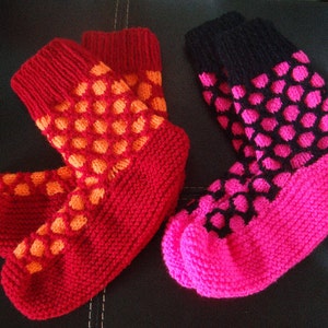 Funky Spotty Socks Knitting Pattern