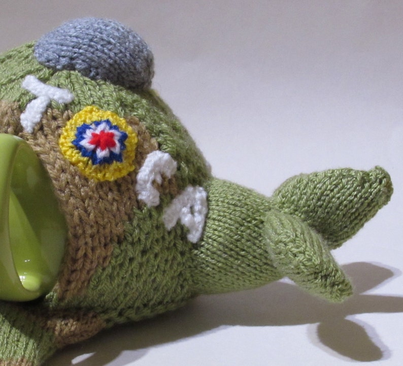 WWII Spitfire Tea Cosy Knitting Pattern image 2