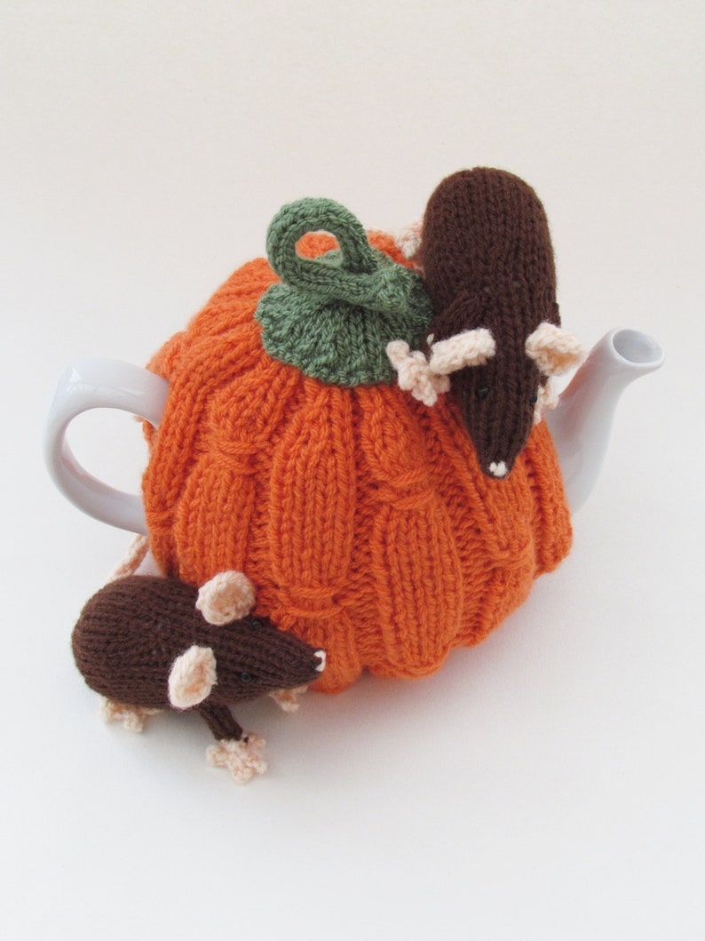 Harvest Pumpkin Tea Cosy Knitting Pattern image 4