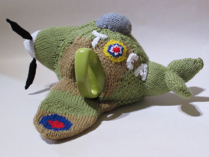 WWII Spitfire Tea Cosy Knitting Pattern image 1