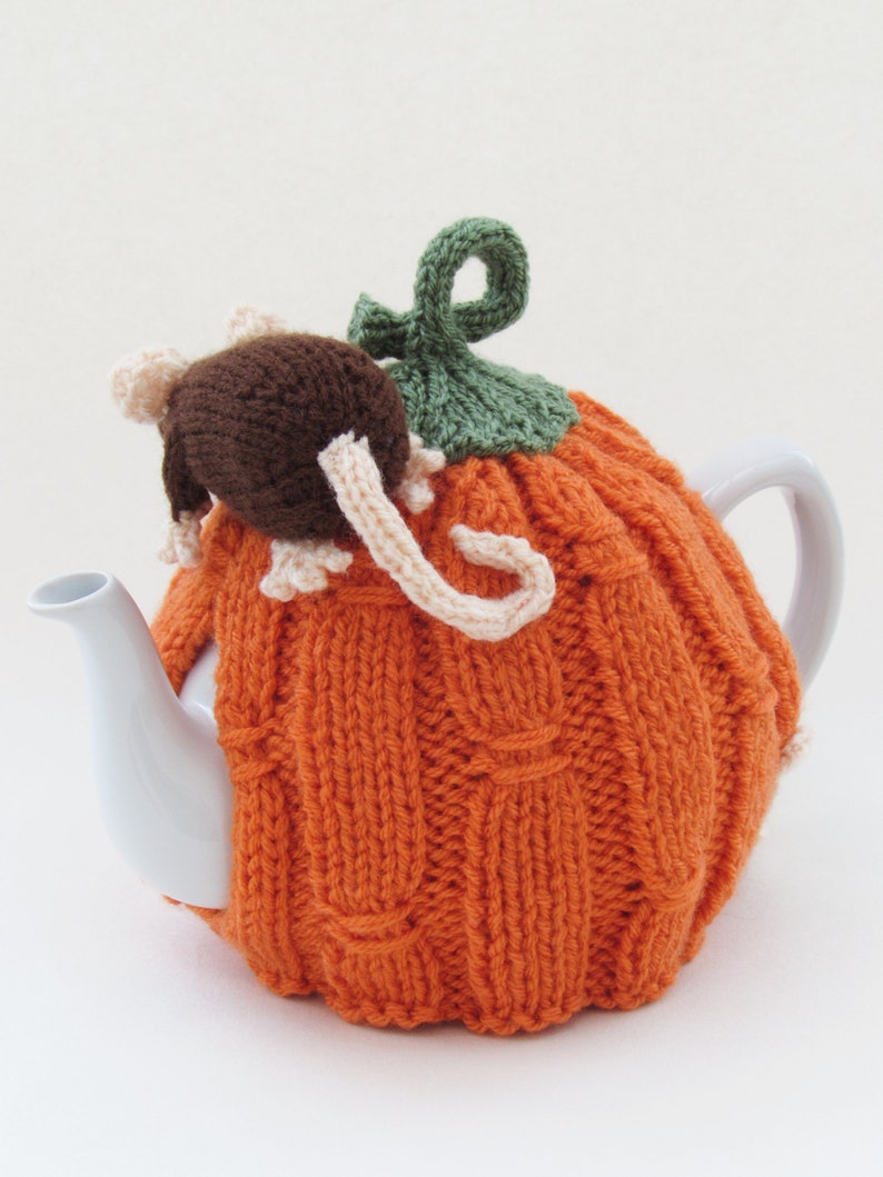 Harvest Pumpkin Tea Cosy Knitting Pattern image 2