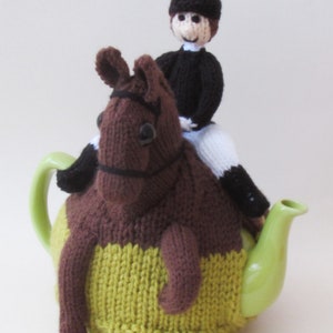 Dressage Horse and Rider Tea Cosy Knitting Pattern to knit this amazing equestrian teapot cover for horse lovers image 9