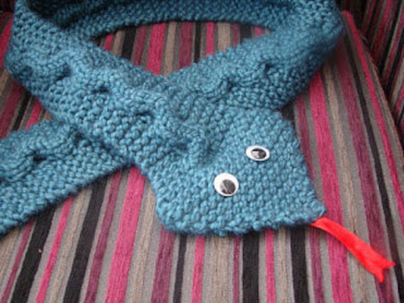 Snake Skin Scarf Cable Knitting Pattern