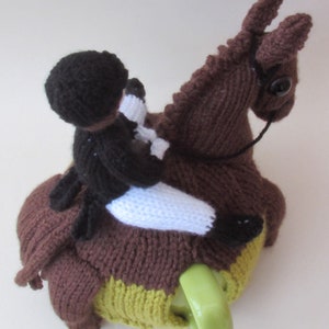Dressage Horse and Rider Tea Cosy Knitting Pattern to knit this amazing equestrian teapot cover for horse lovers image 7