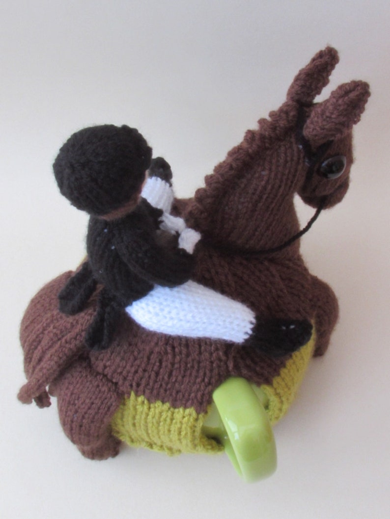 Dressage Horse and Rider Tea Cosy Knitting Pattern to knit this amazing equestrian teapot cover for horse lovers image 7