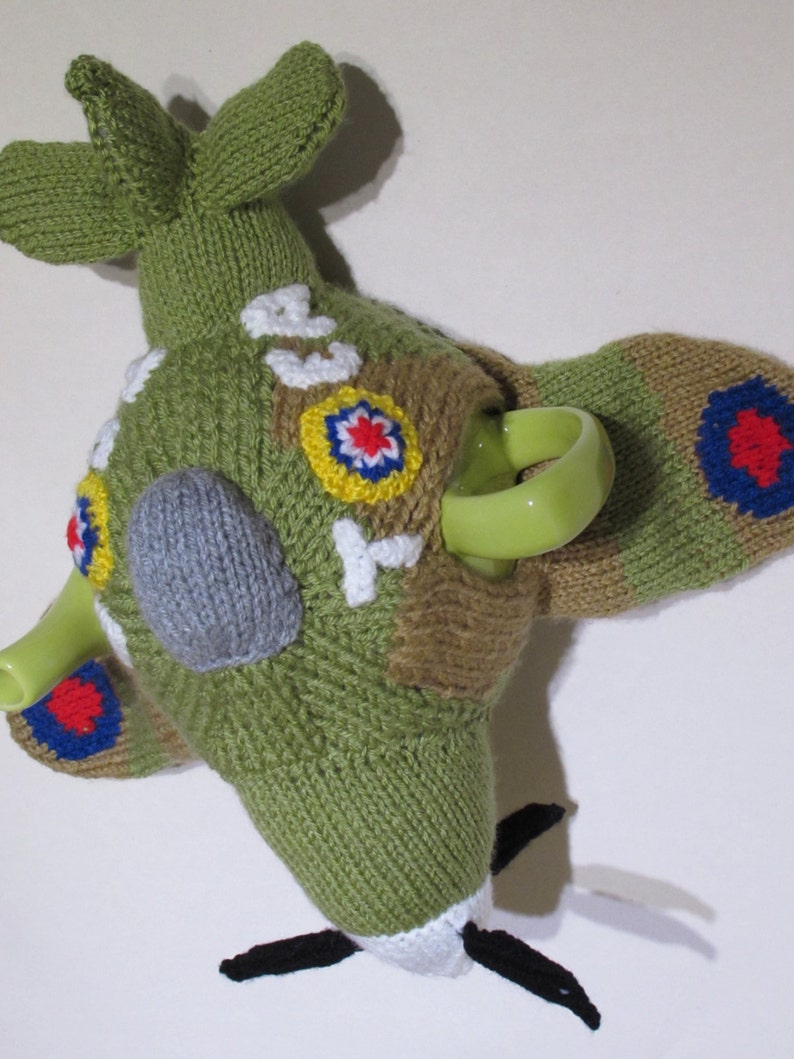 WWII Spitfire Tea Cosy Knitting Pattern image 4