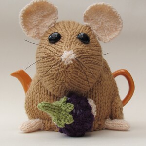 Small Sized Dormouse Tea Cosy Knitting Pattern for a mini sized teapot