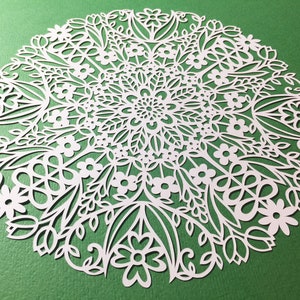Flower Mandala digital papercut template