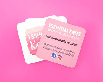 square business cards etsy