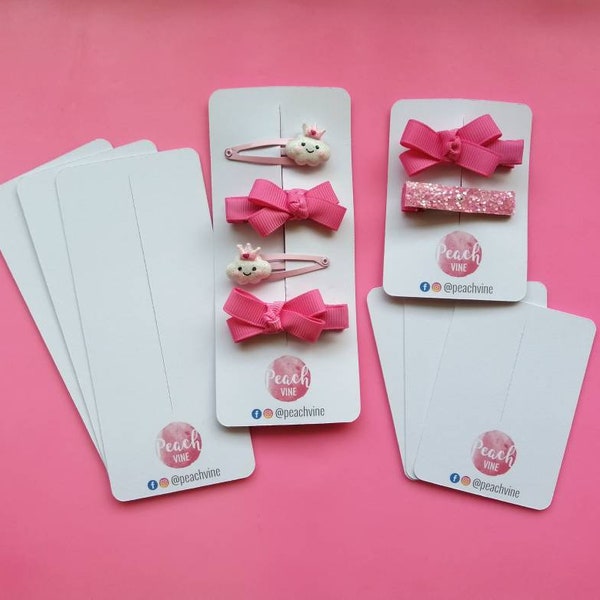 Hair Bow Cards - Display Cards for Hair Clips - Card Displays for Clips - Bow Clip Cards - Bow Backing Cards - Backing Cards for Hair Clips