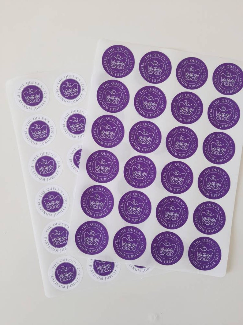 Queen's Jubilee Stickers Platinum Jubilee 2022 Party Etsy